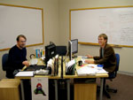 Thomas and Russ in their new office