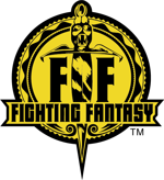 The Fighting Fantasy logo in yellow.