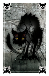 Spooks black cat card
